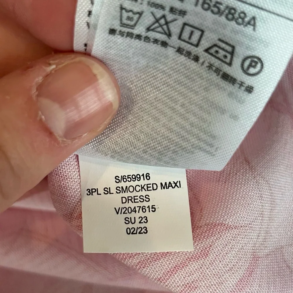 GAP Maternity Pink Floral Smocked Maxi Dress - Picture 9 of 11